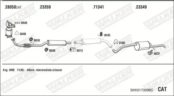 WALKER SKK017393BC WALKER SKK017393BC