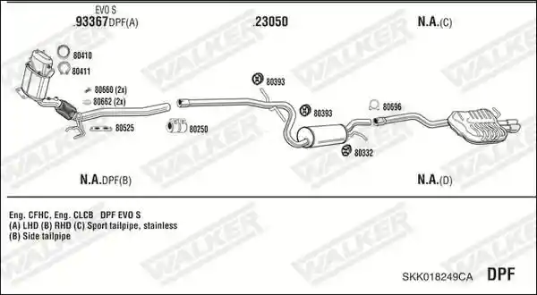 WALKER SKK018249CA