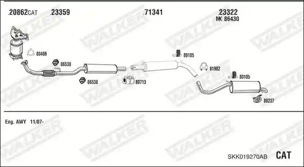 WALKER SKK019270AB
