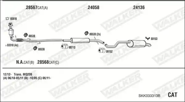 WALKER SKK033313B