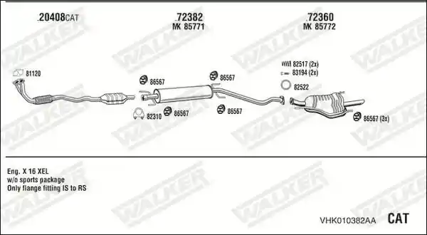 WALKER VHK010382AA