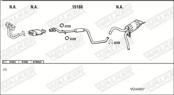 WALKER VO44007 WALKER VO44007