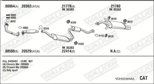 WALKER VOH05394AA