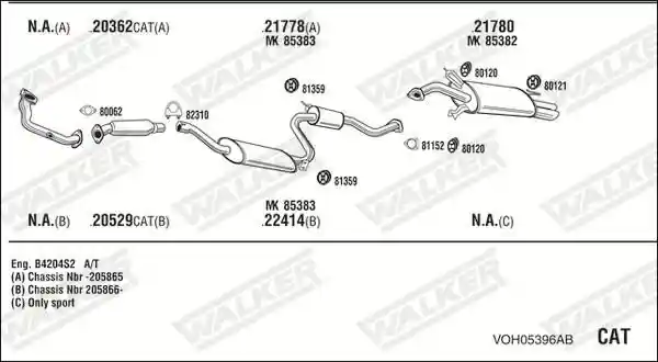 WALKER VOH05396AB