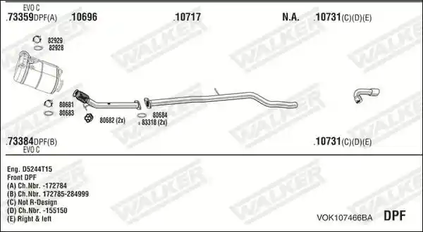 WALKER VOK107466BA WALKER VOK107466BA