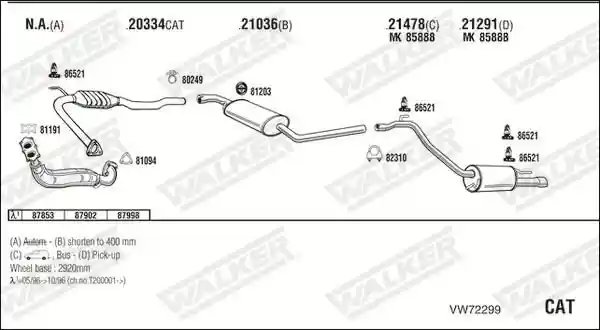 WALKER VW72299