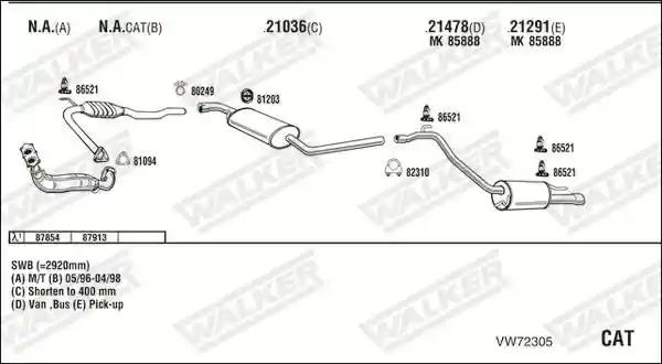 WALKER VW72305