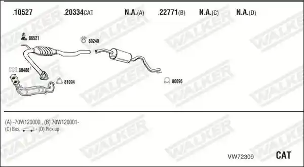 WALKER VW72309