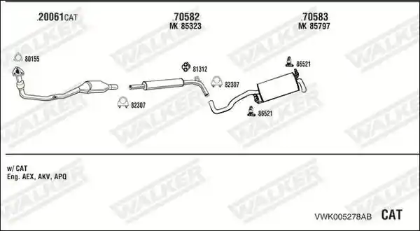 WALKER VWK005278AB
