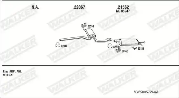 WALKER VWK005724AA