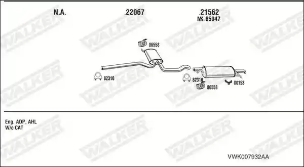 WALKER VWK007932AA