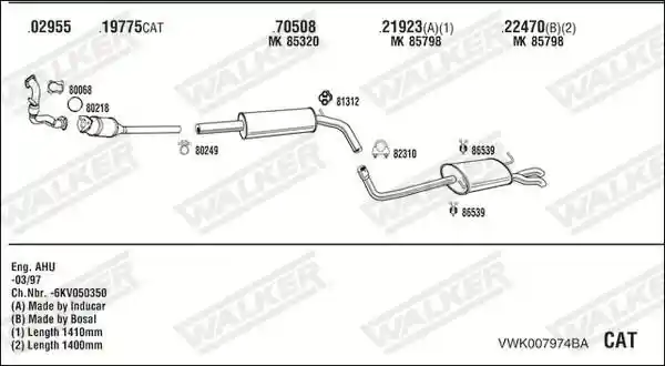 WALKER VWK007974BA
