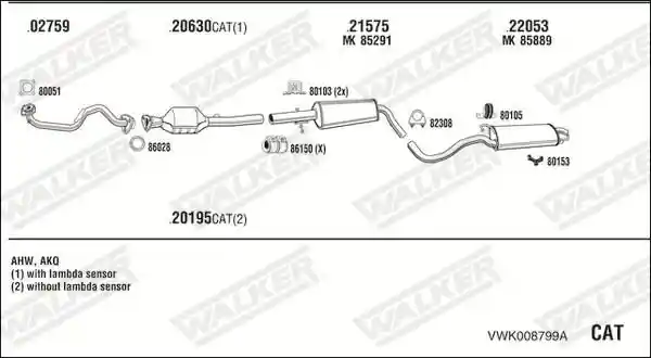 WALKER VWK008799A
