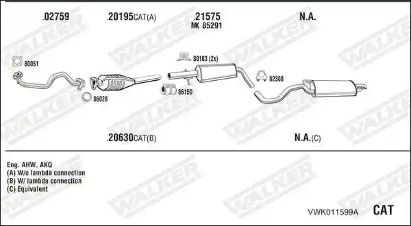 WALKER VWK011599A