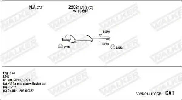 WALKER VWK014100CB