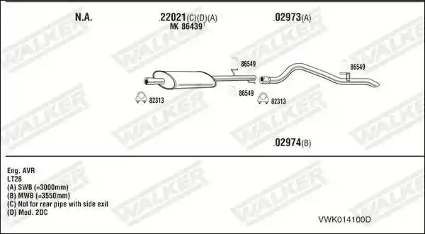WALKER VWK014100D