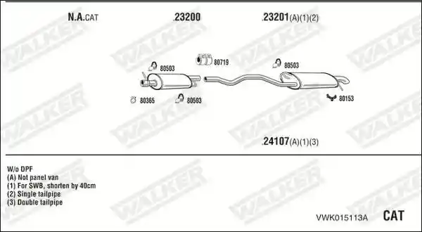 WALKER VWK015113A
