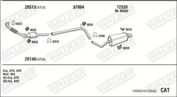 WALKER VWK016105AC