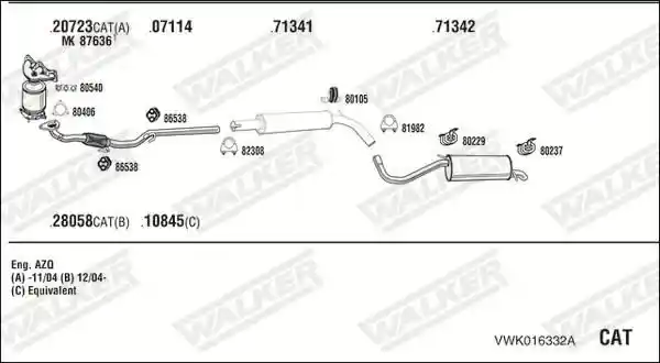 WALKER VWK016332A