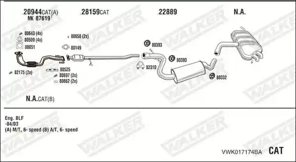 WALKER VWK017174BA