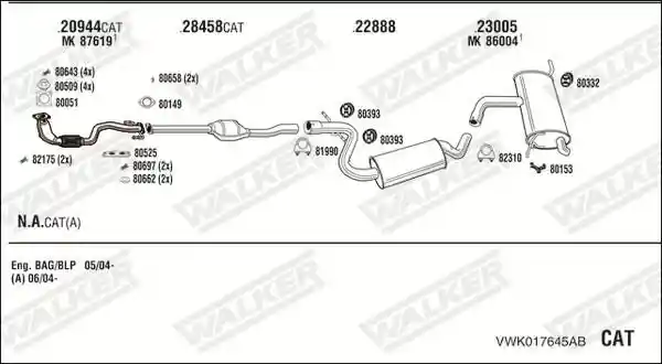 WALKER VWK017645AB