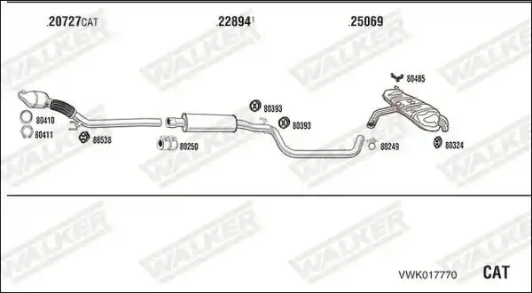 WALKER VWK017770 WALKER VWK017770
