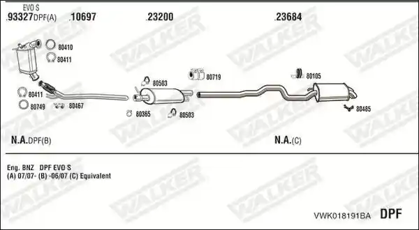 WALKER VWK018191BA