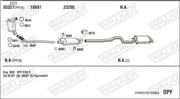 WALKER VWK018193BA
