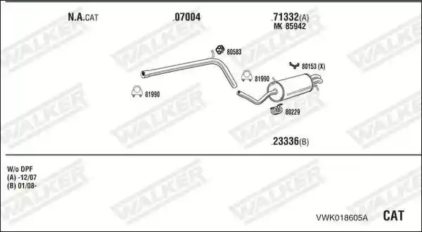 WALKER VWK018605A