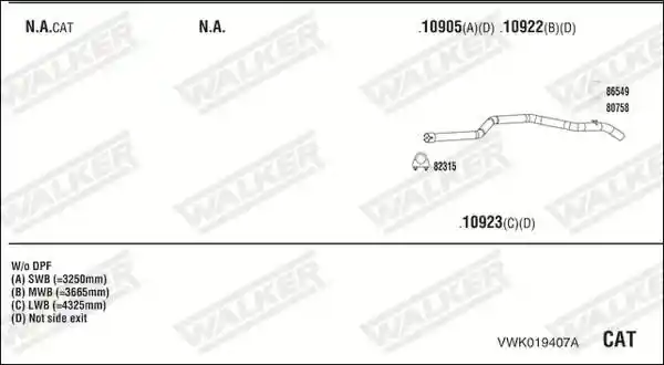 WALKER VWK019407A