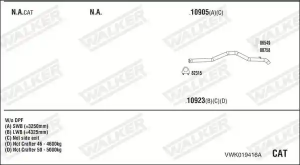 WALKER VWK019416A