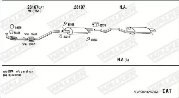 WALKER VWK023267AA
