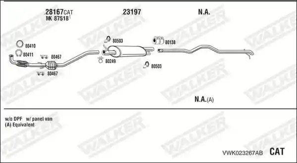 WALKER VWK023267AB