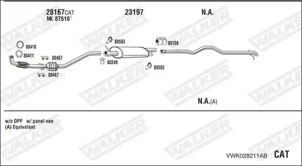 WALKER VWK028211AB
