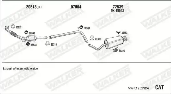 WALKER VWK125292A