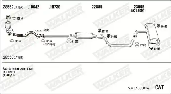 WALKER VWK133507A