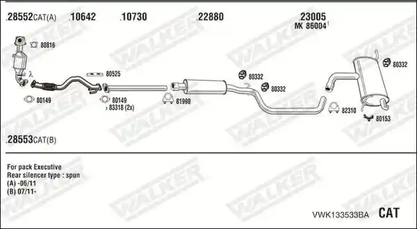 WALKER VWK133533BA