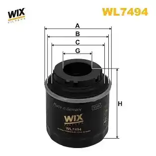 WIX FILTERS WL7494 WIX FILTERS WL7494